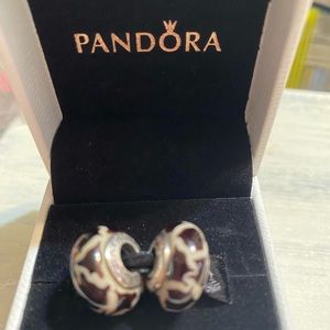 Authentic Pandora Murano glass bead charms